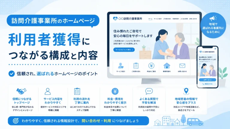 訪問介護事業所のホームページ ― 利用者獲得につながる構成と内容