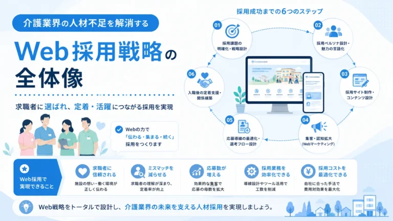 介護業界の人材不足を解消するWeb採用戦略の全体像