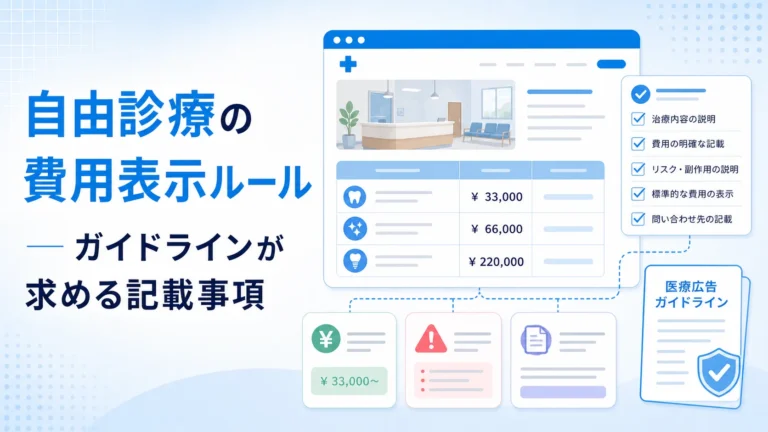 自由診療の費用表示ルール ― ガイドラインが求める記載事項