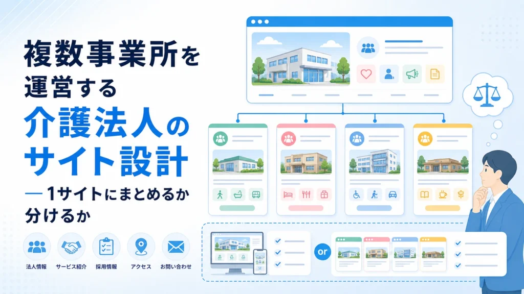複数事業所を運営する介護法人のサイト設計 ― 1サイトにまとめるか分けるか